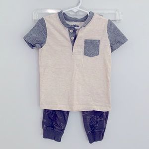 Osh Kosh T-shirt and Carters Dinosaur Sweats